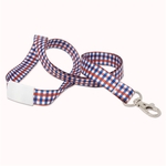 5/8" USA Flag Plaid Design Patriotic Dye-Sublimated Lanyards