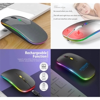 LED Wireless Mouse with Built-In Rechargeable Battery