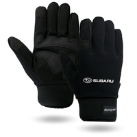 Touchscreen Waterproof Winter Lined Black Mechanics Gloves
