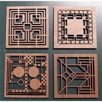 4" USA-made wood MDF cutout design coasters.... from ASI 92531 Unique Custom...