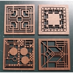 4" - Wood MDF Cutout Designs Coasters
