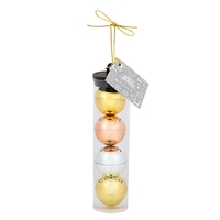 Gift set including 4 assorted metallic lip balms, hang tag and... from ASI...