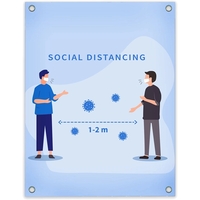 36" rPET Polyester Small Banner - All Over Dye Sub