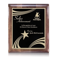 High gloss walnut wall plaque with a Marietta plate.... from ASI 84592 St...