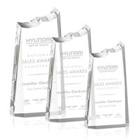 Thick free standing Optical Crystal award with deep beveled sides and... from...