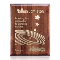 Elegant Laser Etch into a High-Gloss Walnut Plaque... from ASI 84592 St Regis...