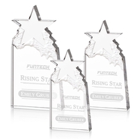 Beautiful optical crystal award with a cut out clear star mounted... from ASI...