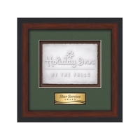 Cast Paper award framed in our exquisite Jasper molding with your... from ASI...
