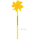 Pinwheel, 4" Yellow ( INCLUDES LOGO ASSEMBLY INCLUDED)