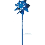 Pinwheel , Silver Blue Mylar 6" (INCLUDES ASSEMBLY)