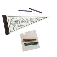 5" x 12" Color Me White Felt Pennant... from ASI 77280 Pepco Poms / Pepco Poms