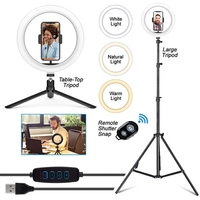 Ring Light with 3 light modes, usb powered, adjustable tripod and... from ASI...