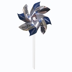 Pinwheel 1 - silver mylar with 5" diameter propellers
