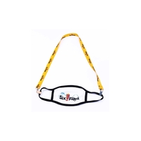 Reusable two-ply face mask with 3/4" thick lanyard cord with sublimated......