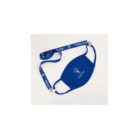 Two-ply reusable face mask with 3/4" lanyard with double standard...