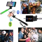 Selfie Ring Light + Selfie-Stick + Bluetooth Shutter