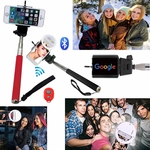 Selfie Ring Light + Selfie-Stick + Bluetooth Shutter