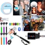 Selfie Ring Light + Selfie-Stick + Bluetooth Shutter