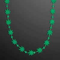 Weed Necklace Pot Leaf Madri Gras Beads (NON-Light Up); Blank Pricing... from...