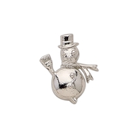 Snowman shape lapel pin with military clutch, up to 1 1/4".... from ASI 68760...