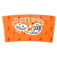 Smooth white coffee cup sleeves digital printed... from ASI 88200 TK Sorg's -...