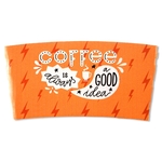 Smooth White Coffee Sleeve Digital printed