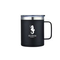 4.5" x 3.5" 14-ounce vacuum-insulated stainless steel travel mug with...