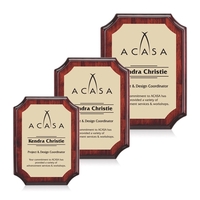 Orsina/Everett Plaque - Rosewood/Gold 7"x9"... from ASI 84592 St Regis Group...