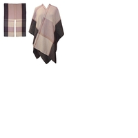 Ivory and purple cashmere feel viscose plaid blanket wrap... from ASI 98085...