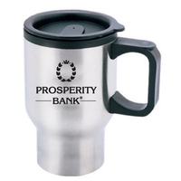 16 Oz. Stainless steel . travel mug with plastic interior.... from ASI 36988...