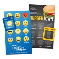 Promote your mood, thoughts, and emotions with an attention-getting flat...