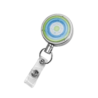1.57" round metal retractable badge reel with split ring.... from ASI 37218...