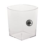 9 oz. Clear Plastic Rocks Square Tumbler