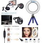 8" Ring Light + USB Microphone for Chat, Skype, Desktop