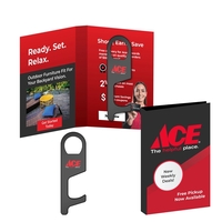 Tek Klean Key ABS plastic touchless tool on 5.7" x 5.25"... from ASI 90807...