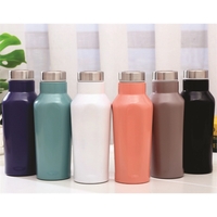 Stainless steel water bottle with double wall, vacuum insulation, polygon...