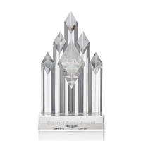 Optical crystal award with diamond design pillars.... from ASI 84592 St Regis...
