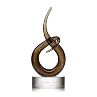 Hand blown 12 1/2" high curved art glass award on a... from ASI 84592 St...