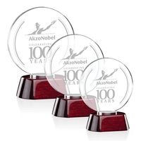 Award - Starfire/Alum/Rosewood 6 1/4" diameter.... from ASI 84592 St Regis...