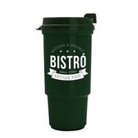 Insulated auto cup with thumb slide lid, 16 oz. recyclable polypropylene.......