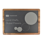 13" x 9" Acacia Wood/Slate Cutting Board