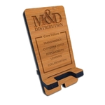 Etched Bamboo Phone Desk Stands