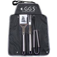4-piece stainless steel BBQ tool set