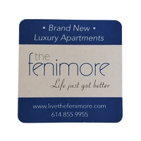 3.5" Square Pulp-Board Coasters 80pt