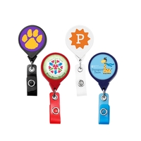 JUMBO Round Retractable Badge Reel (opaque, belt clip)