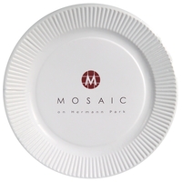 White paper plate, 9" round with fluted edge.... from ASI 88200 TK Sorg's - A...