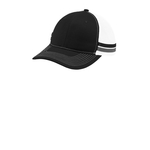 Port Authority Two-Stripe Snapback Trucker Cap.