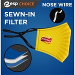 Mask with Sewn-In Filter - 3D 3-Ply Full-Color Poly Adj Ear