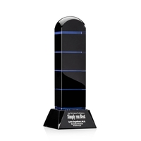 Ebony optical crystal is fabricated into these classic tower and obelisk......