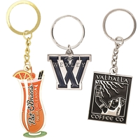 Custom die struck brass key tags in assorted sizes and finishes... from ASI...